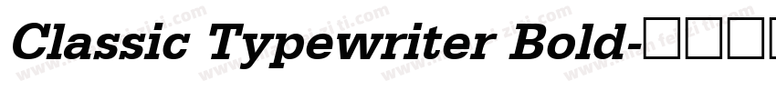 Classic Typewriter Bold字体转换